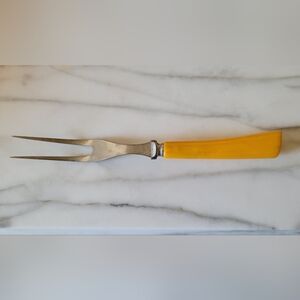 Vintage Butterscotch Bakelite Carving Meat Fork